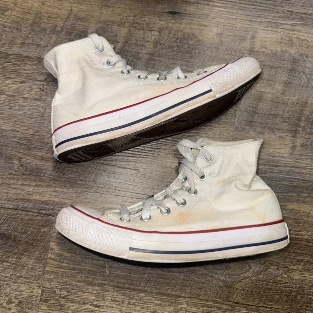 Converse Chuck Taylor All Star High Top M7650 White Canvas Sneakers Womens 7